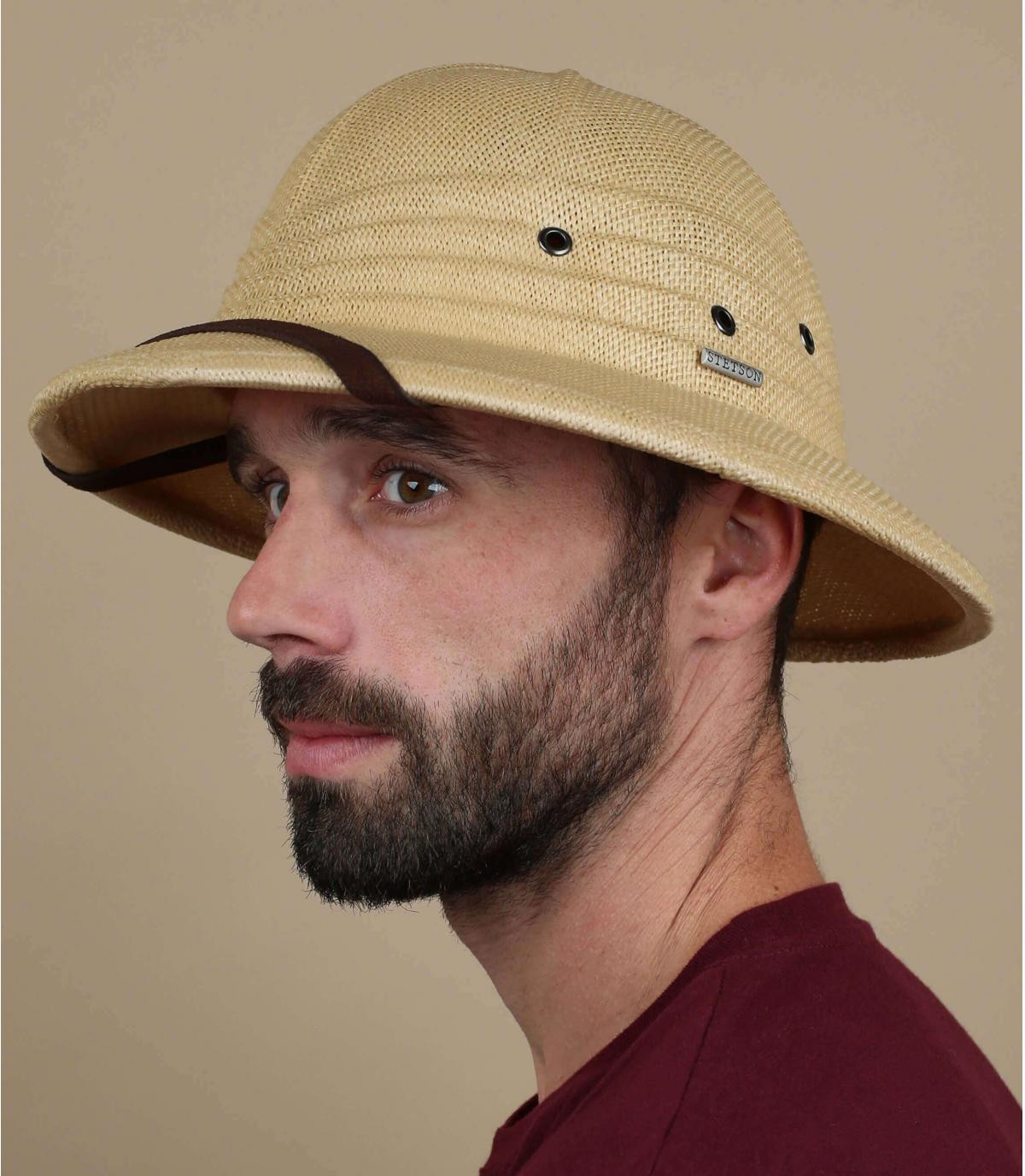 coloniale cappello Stetson Tropical helmet beige